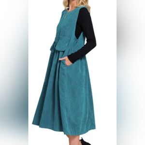 Corduroy sleeveless dress